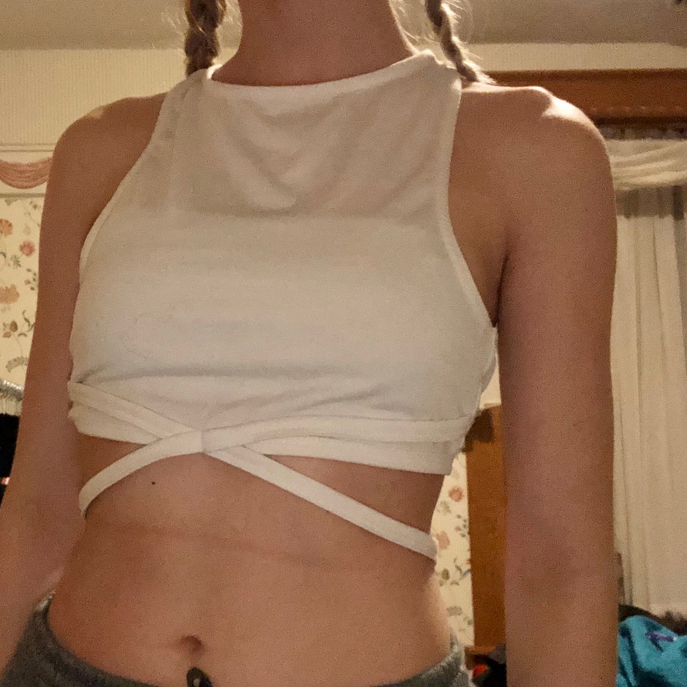 White Strappy Crop Top